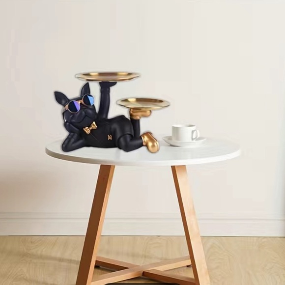 New French Bulldog Statue, Jewelry Storage And Tray - Picture 6 of 7